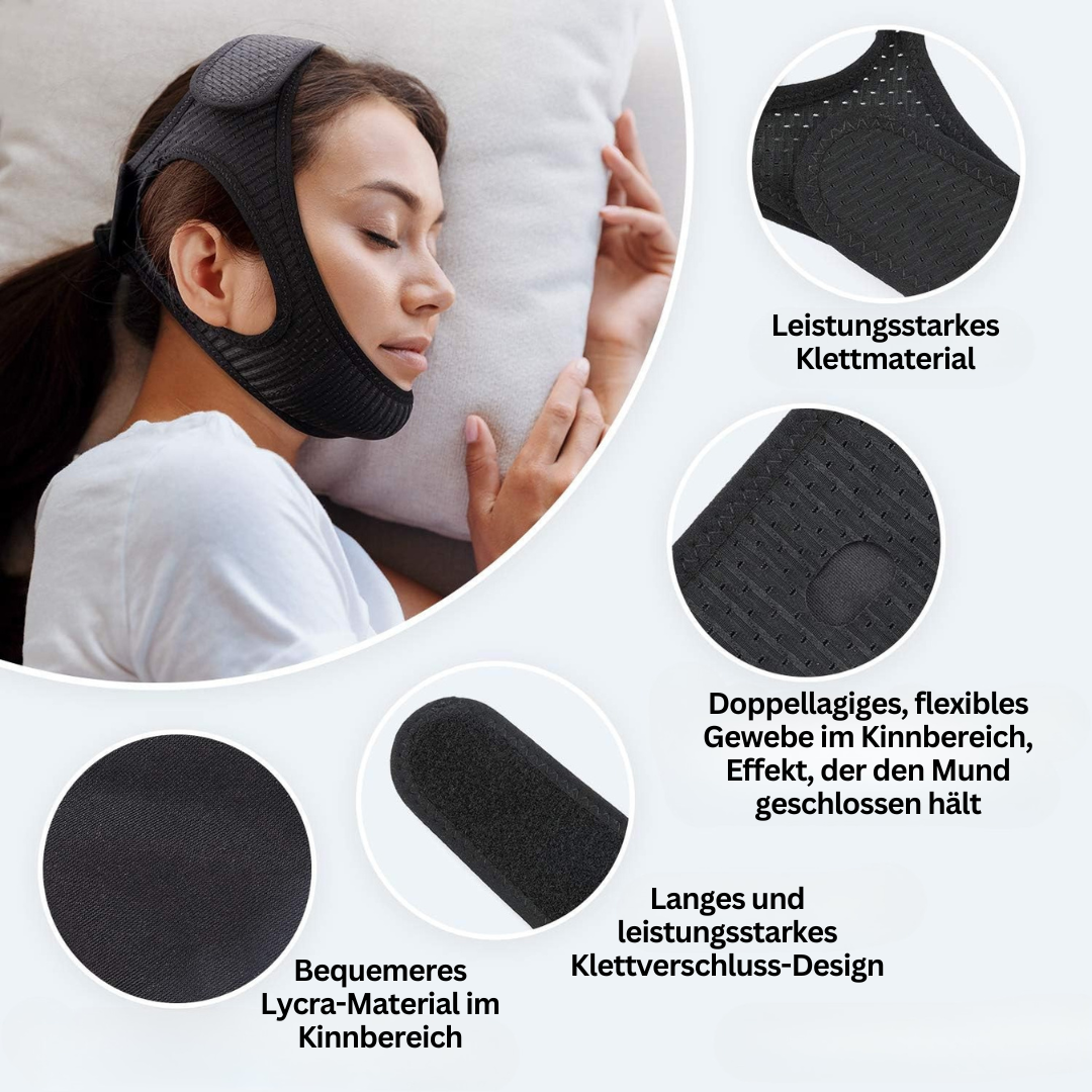 Anti-Schnarch-Kinnband DreamQuiet – Verstellbar & Sofortige Schnarchhilfe