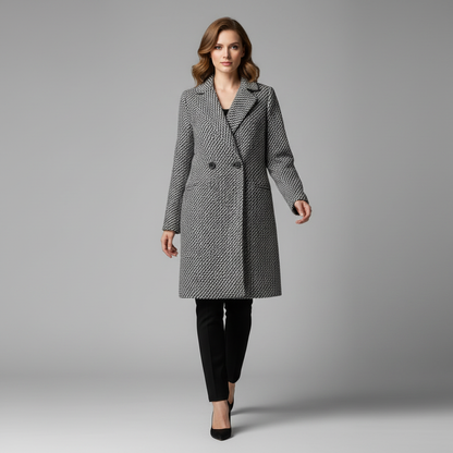 Eleganter Wollmantel für Damen | Langer Wintermantel