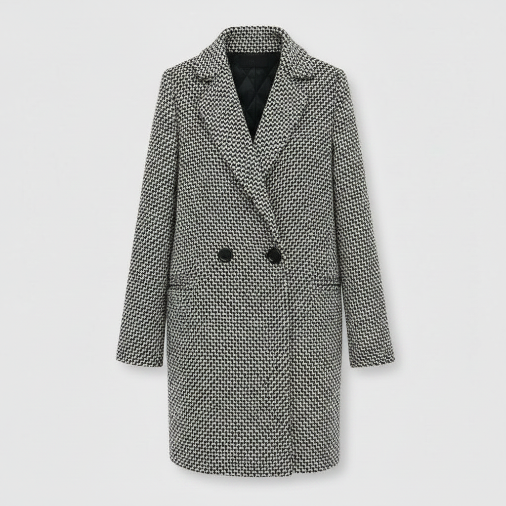 Eleganter Wollmantel für Damen | Langer Wintermantel