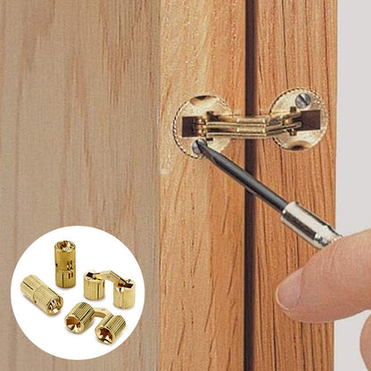 Verdeckte Scharniere Messing 4er-Set – Unsichtbare Zylinderscharniere