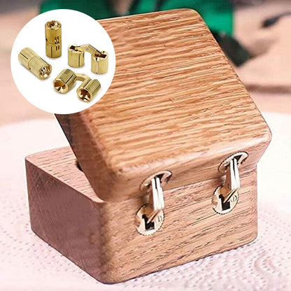 Verdeckte Scharniere Messing 4er-Set – Unsichtbare Zylinderscharniere