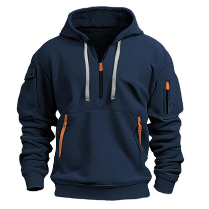 Samuel | Herren Hoodie – Reißverschluss-Taschen, Freizeit & Bequem