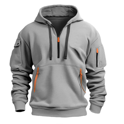 Samuel | Herren Hoodie – Reißverschluss-Taschen, Freizeit & Bequem