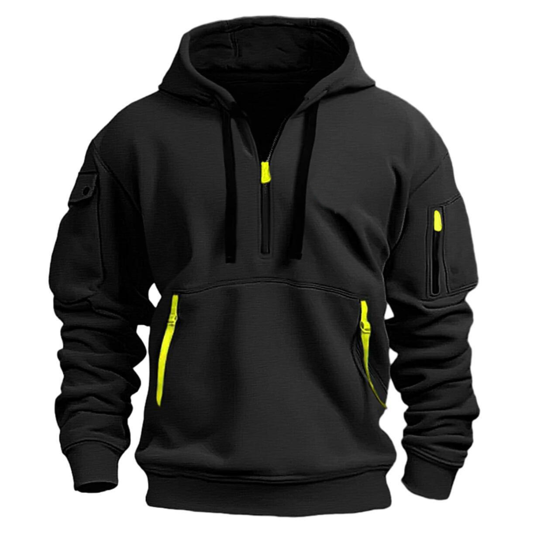 Samuel | Herren Hoodie – Reißverschluss-Taschen, Freizeit & Bequem