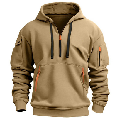 Samuel | Herren Hoodie – Reißverschluss-Taschen, Freizeit & Bequem