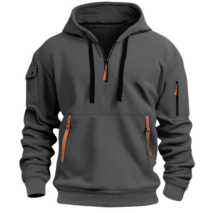 Samuel | Herren Hoodie – Reißverschluss-Taschen, Freizeit & Bequem