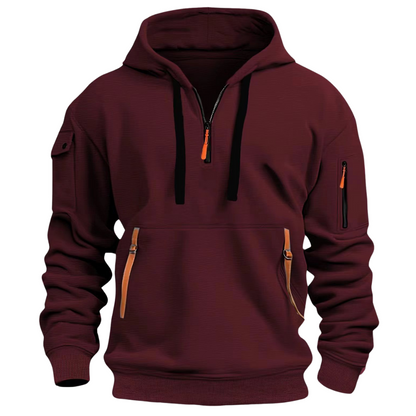 Samuel | Herren Hoodie – Reißverschluss-Taschen, Freizeit & Bequem