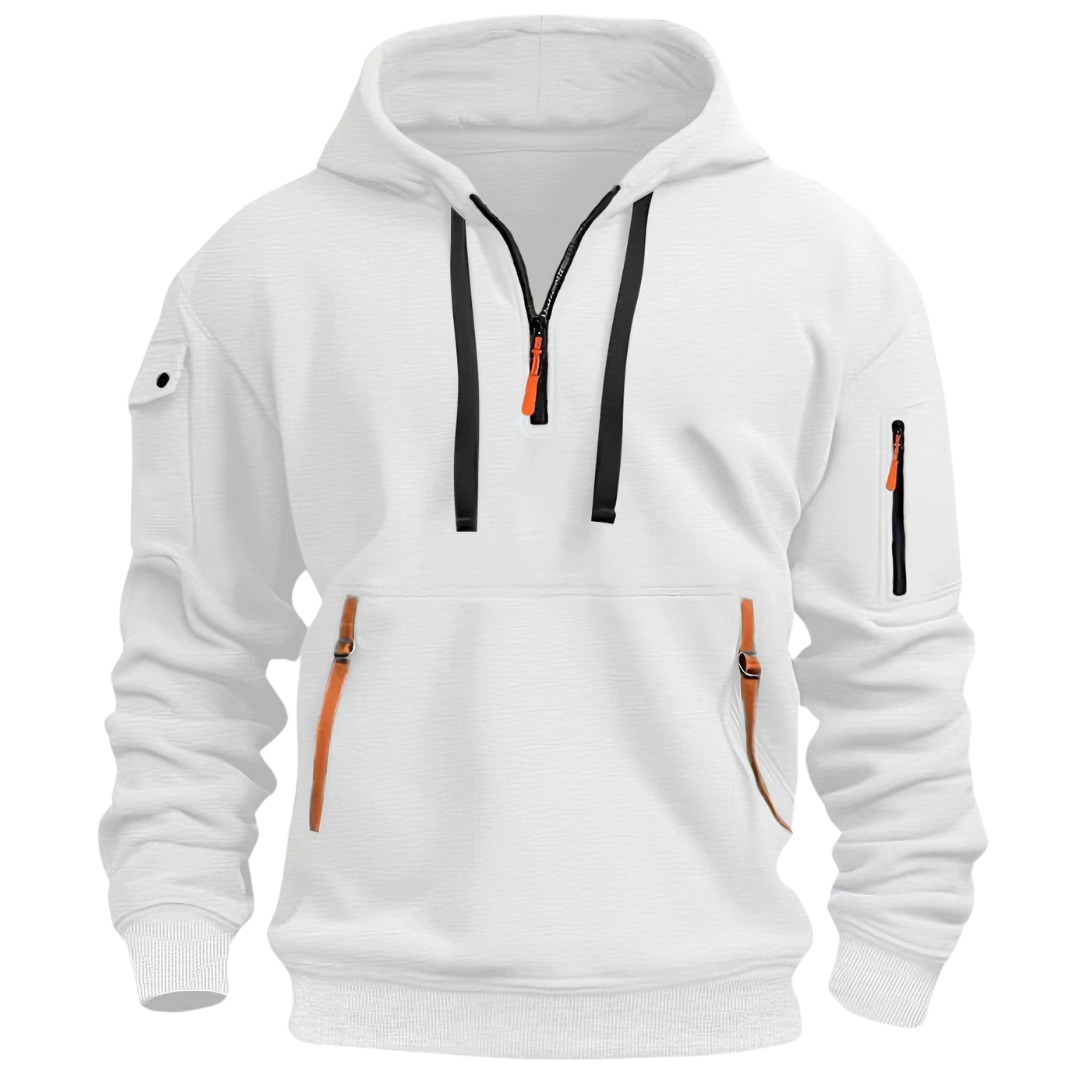 Samuel | Herren Hoodie – Reißverschluss-Taschen, Freizeit & Bequem