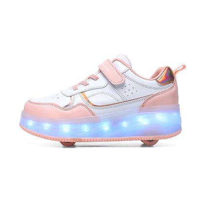 Orthopädische LED-Rollschuhe Zoe – Leuchtende Räder & Größenverstellbar