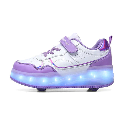 Orthopädische LED-Rollschuhe Zoe – Leuchtende Räder & Größenverstellbar