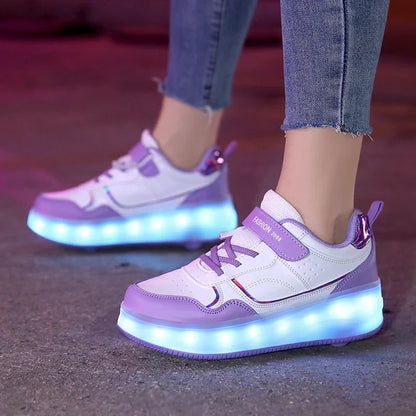 Orthopädische LED-Rollschuhe Zoe – Leuchtende Räder & Größenverstellbar