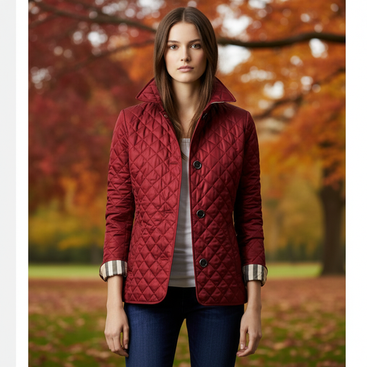 Damen Gesteppte Jacke mit Knöpfen