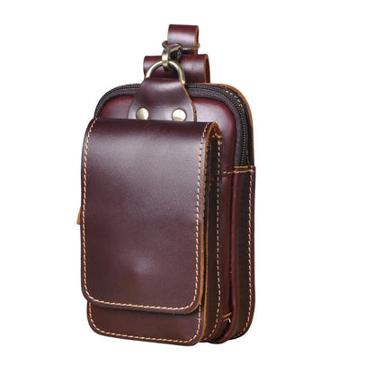 Herren Leder Bauchtasche – RFID-Schutz Multifach & Wasserdicht