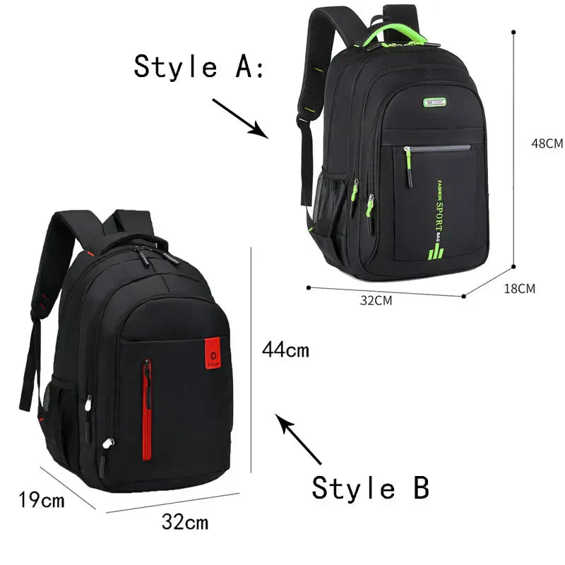 Herren Oxford Rucksack Wasserdicht – USB-Ladeanschluss & Multifach