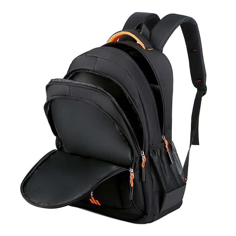 Herren Oxford Rucksack Wasserdicht – USB-Ladeanschluss & Multifach