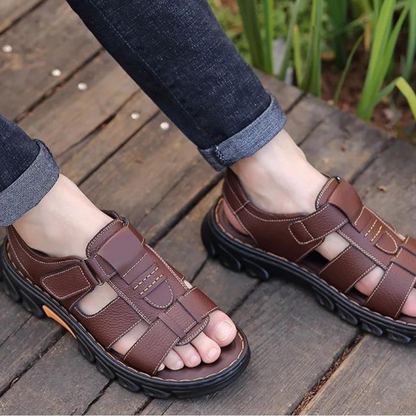 Orthopädische Leder-Herrensandalen Thijs – Fußbett & Atmungsaktiv