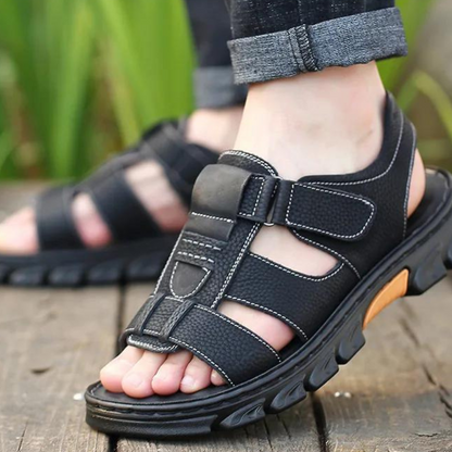 Orthopädische Leder-Herrensandalen Thijs – Fußbett & Atmungsaktiv