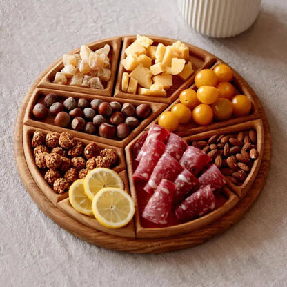 Holz Snack-Serviertablett – Dekorativ & Praktisch für Zuhause