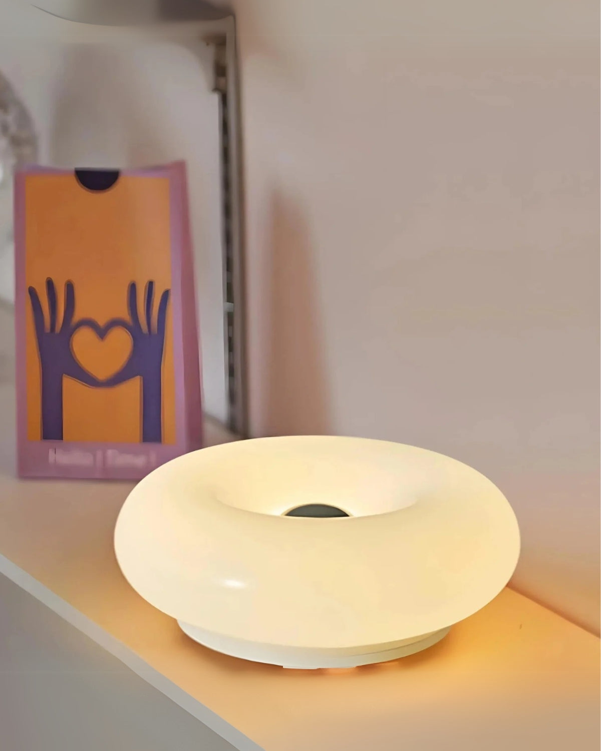 Runde LED-Tischlampe Donutform – 30 cm & Warmweiß Dekor