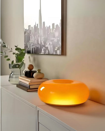 Runde LED-Tischlampe Donutform – 30 cm & Warmweiß Dekor