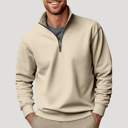 Troyer Pullover Herren – Viertelreißverschluss & Stehkragen