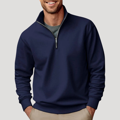 Troyer Pullover Herren – Viertelreißverschluss & Stehkragen