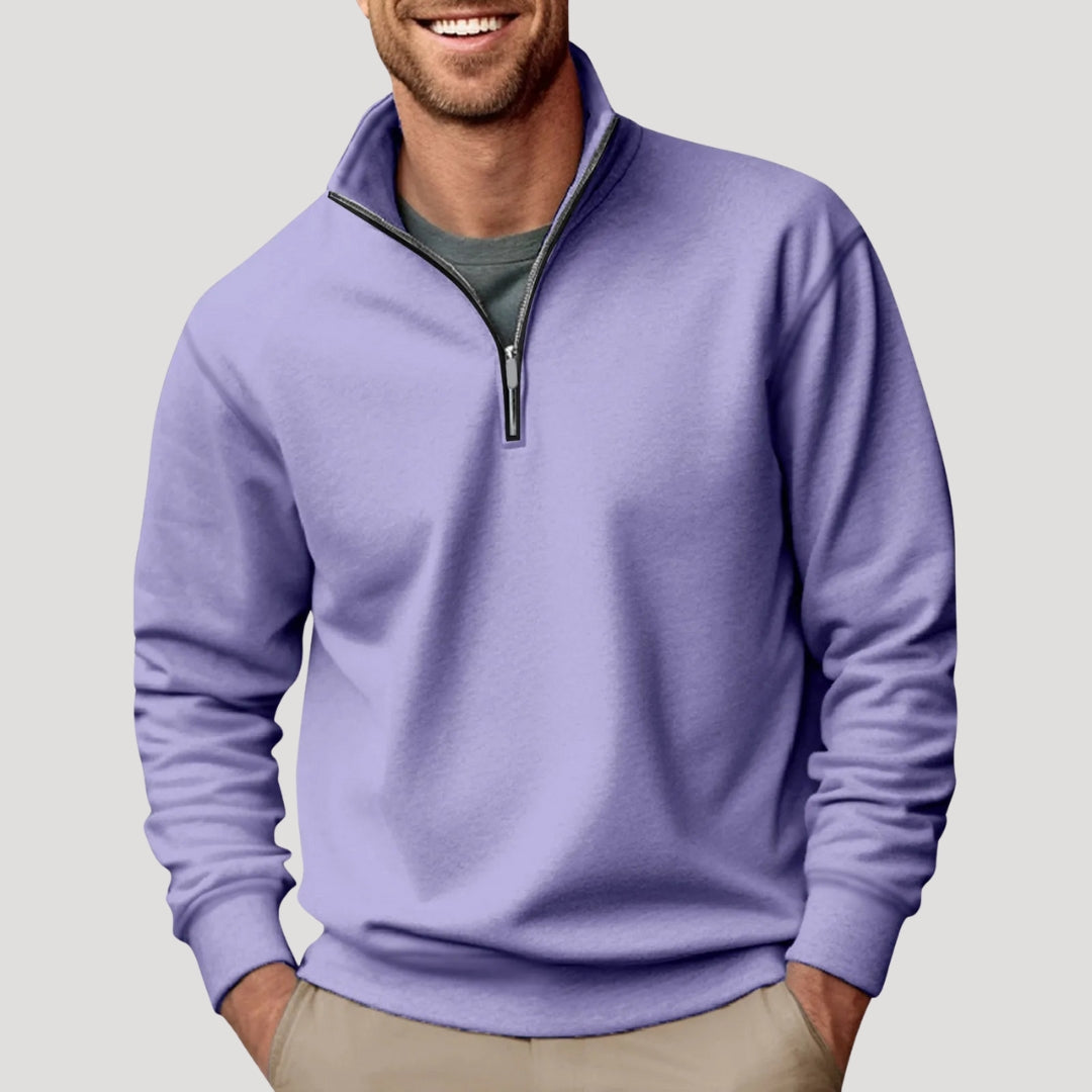 Troyer Pullover Herren – Viertelreißverschluss & Stehkragen