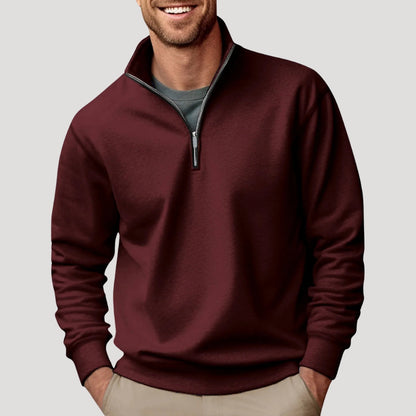 Troyer Pullover Herren – Viertelreißverschluss & Stehkragen