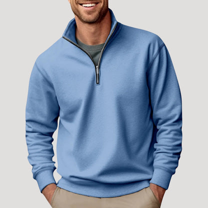Troyer Pullover Herren – Viertelreißverschluss & Stehkragen