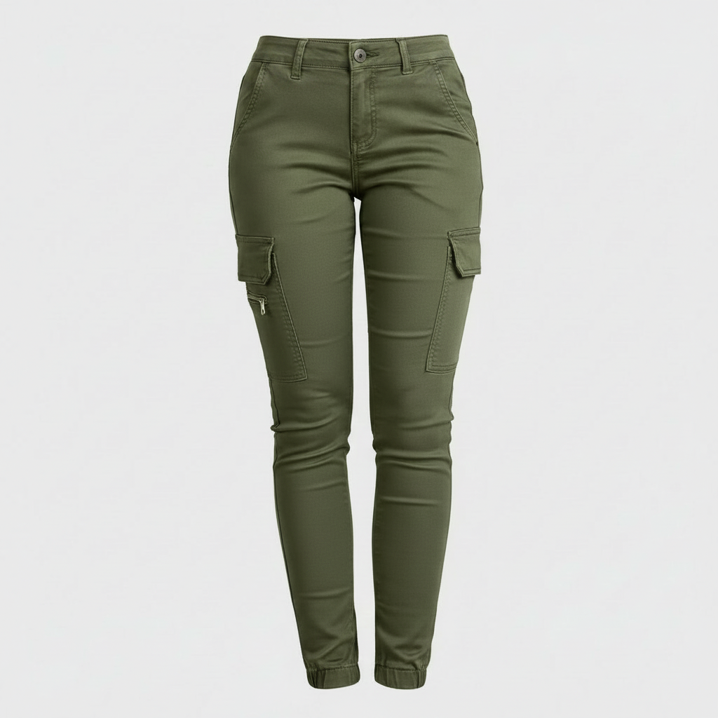 Moderne Cargo-Hose Damen | Trendige Stoffhose für Alltag