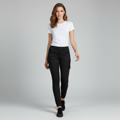 Moderne Cargo-Hose Damen | Trendige Stoffhose für Alltag