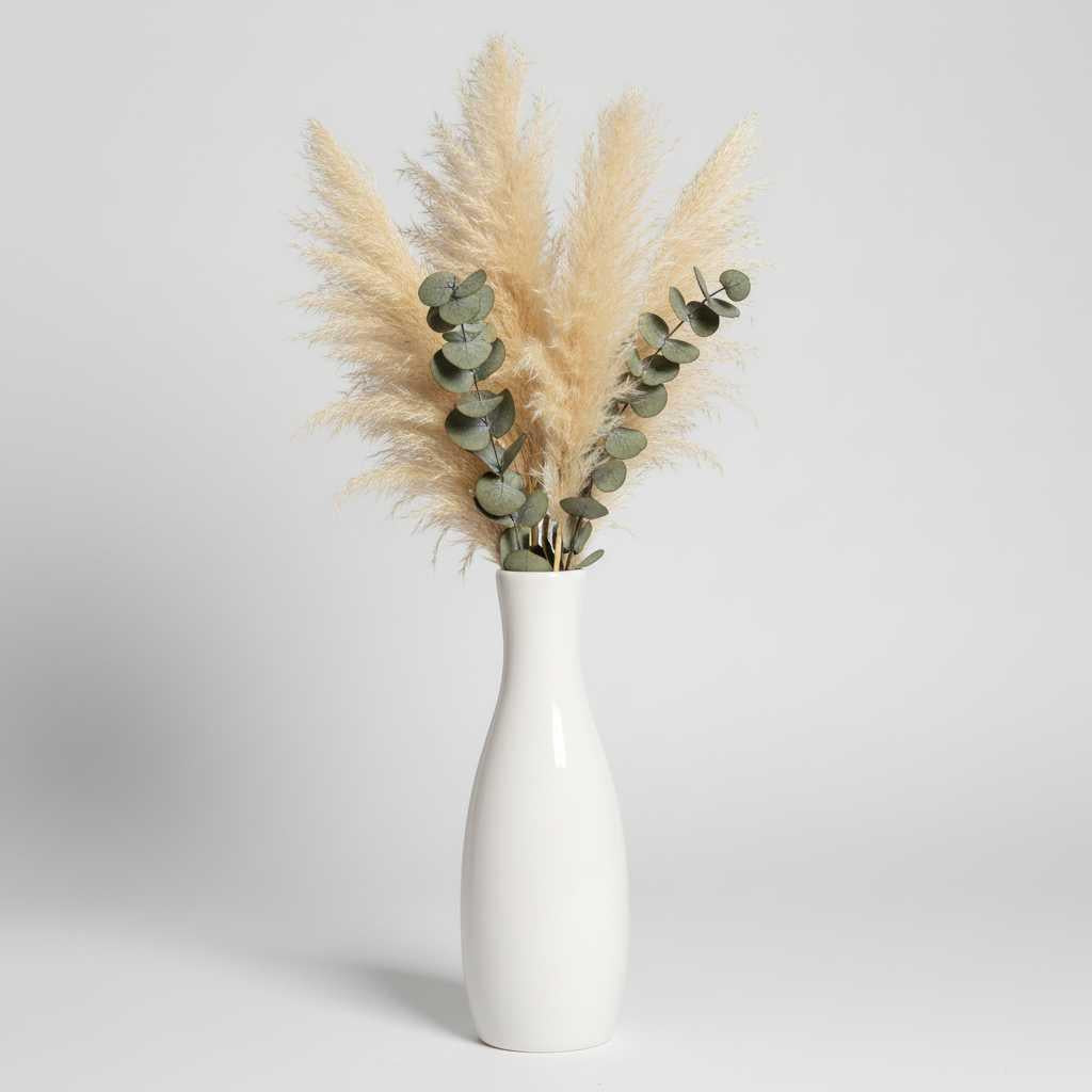 Moderne Runde Bodenvase | Keramik Blumenvase