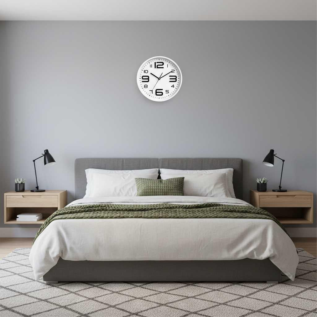 Moderne Runde Wanduhr | Stille Wanduhr für Wohnzimmer