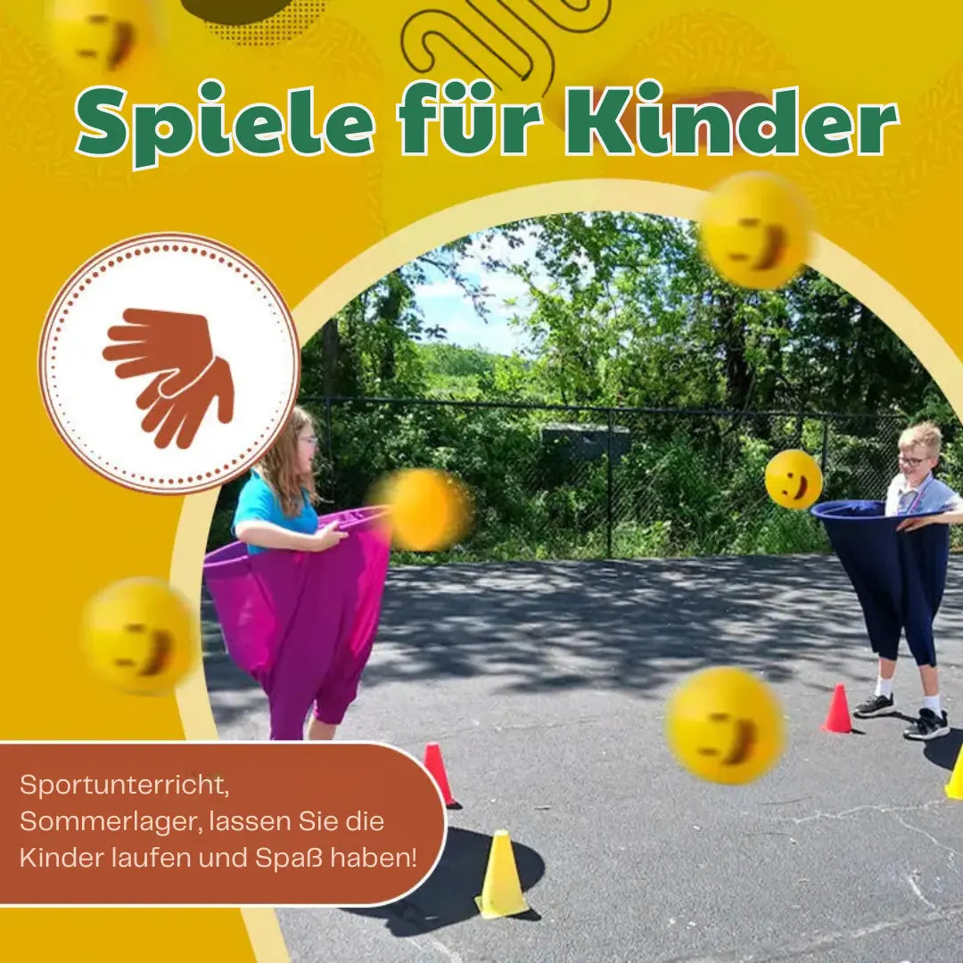 Riesenhosen Outdoor-Spielset – Mit Hüpfbällen & Gruppenspiele