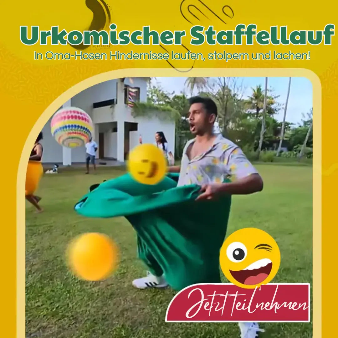 Riesenhosen Outdoor-Spielset – Mit Hüpfbällen & Gruppenspiele