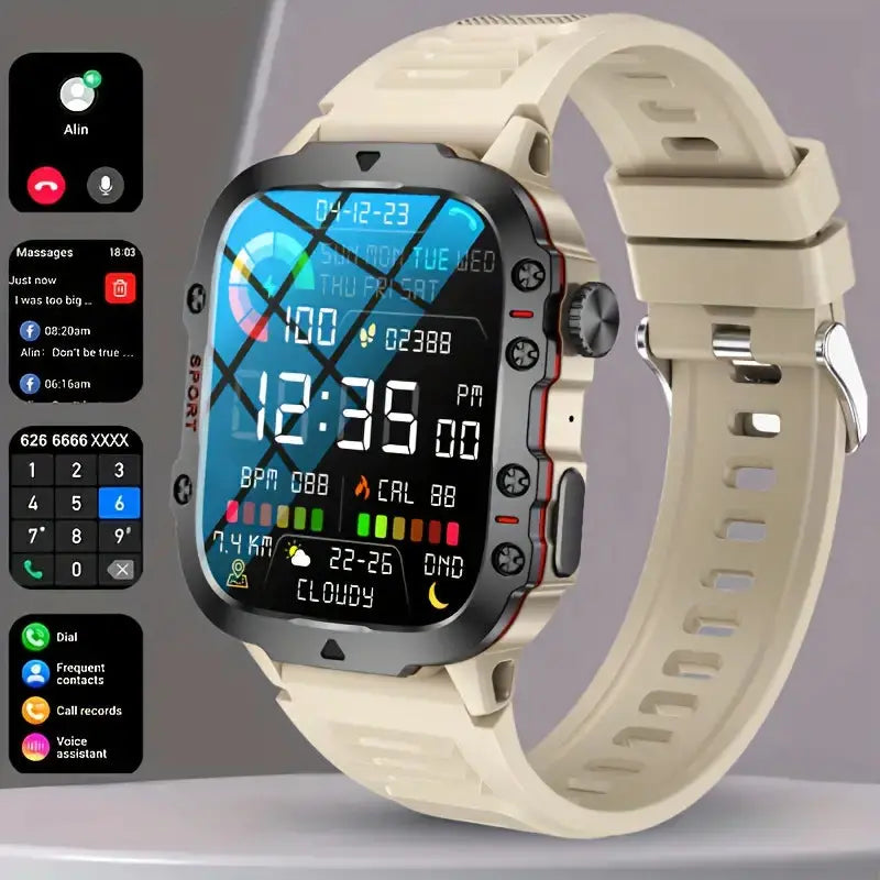 Outdoor-Smartwatch TrailMate – Wasserdicht IP68 & GPS-Tracking Sportuhr