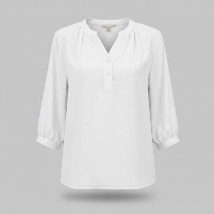 Patchwork Bluse Damen | Modische Weiße Bluse für Freizeit