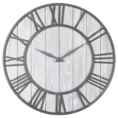 Runde Wanduhr Holz & Metall | Moderne Wanduhr 40 cm 3