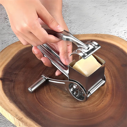 Edelstahl-Rotationsreibe – Handkurbel 20 cm für Käse & Gemüse