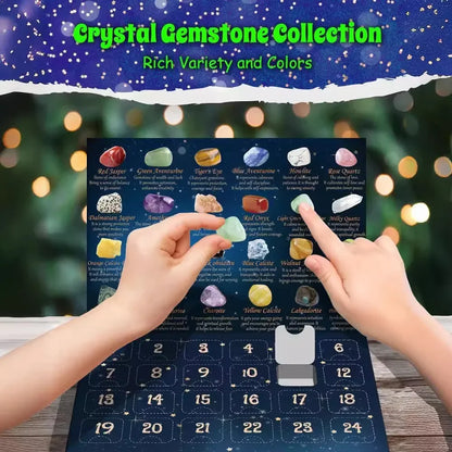 Edelstein Kinder-Adventskalender – 24 Kristalle & Lernset
