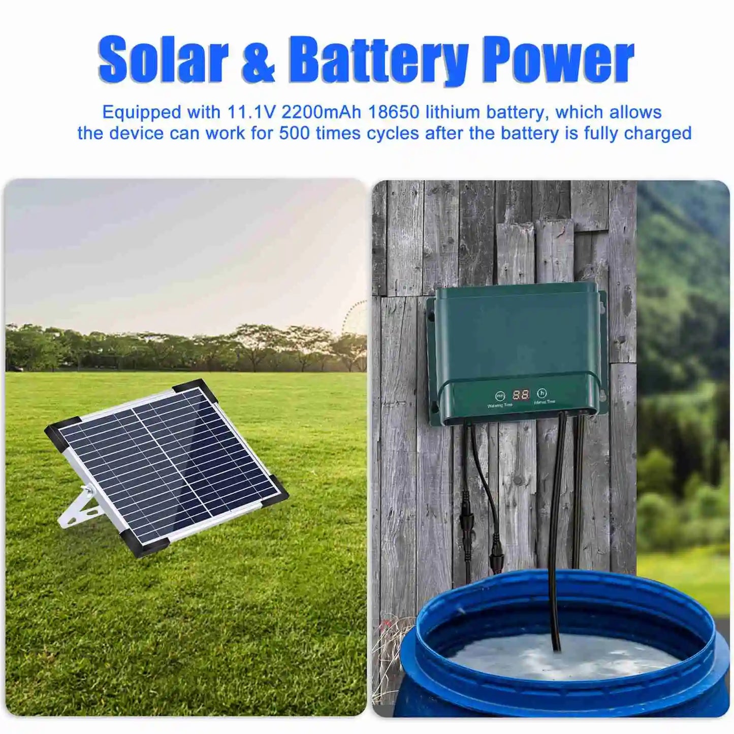 Solar Tropfbewässerungssystem – 30 Modi 7 Timer & Automatisch