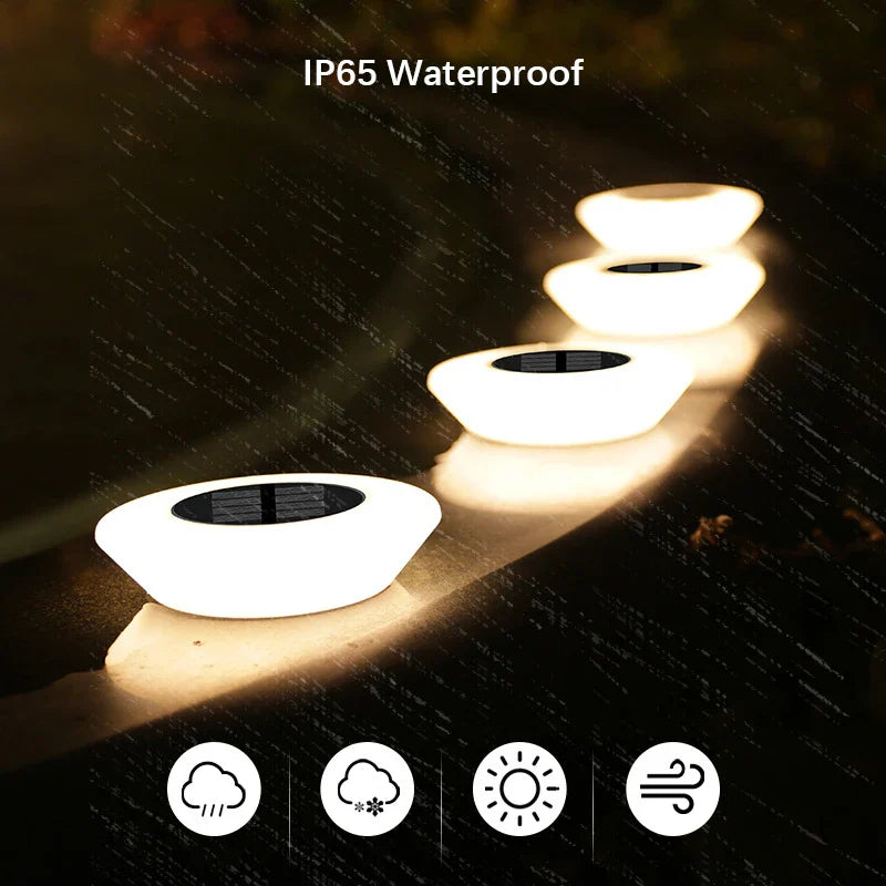 Solar-Bodenleuchte 4er-Set – 14 LED & 360° Bodenstrahler
