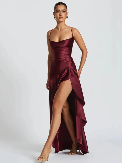 Spaghettiträger Kleid Damen Hochzeitsgast – Rückenfrei & Elegant
