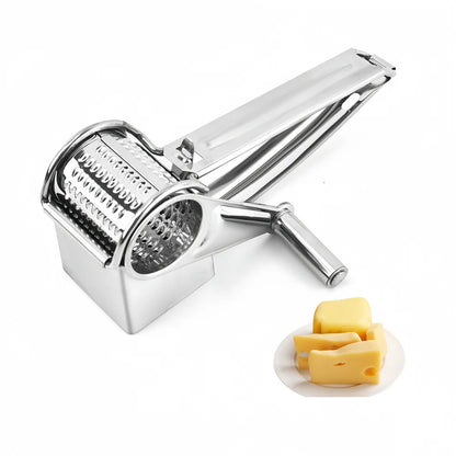 Edelstahl-Rotationsreibe – Handkurbel 20 cm für Käse & Gemüse