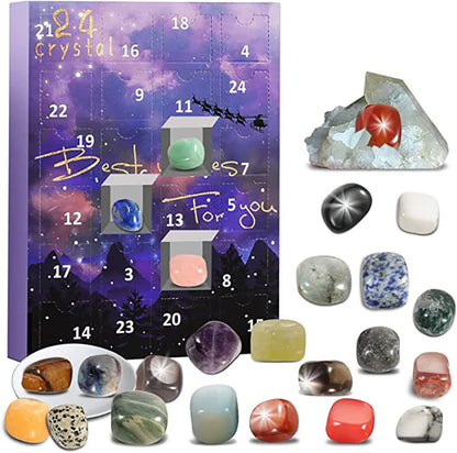 Edelstein Kinder-Adventskalender – 24 Kristalle & Lernset