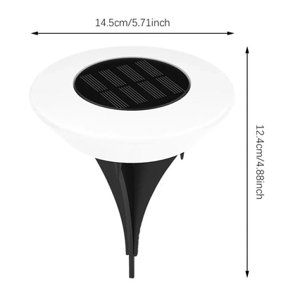 Solar-Bodenleuchte 4er-Set – 14 LED & 360° Bodenstrahler