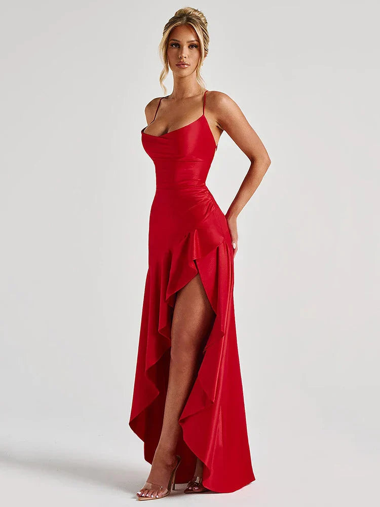 Spaghettiträger Kleid Damen Hochzeitsgast – Rückenfrei & Elegant