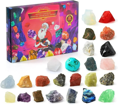 Edelstein Kinder-Adventskalender – 24 Kristalle & Lernset