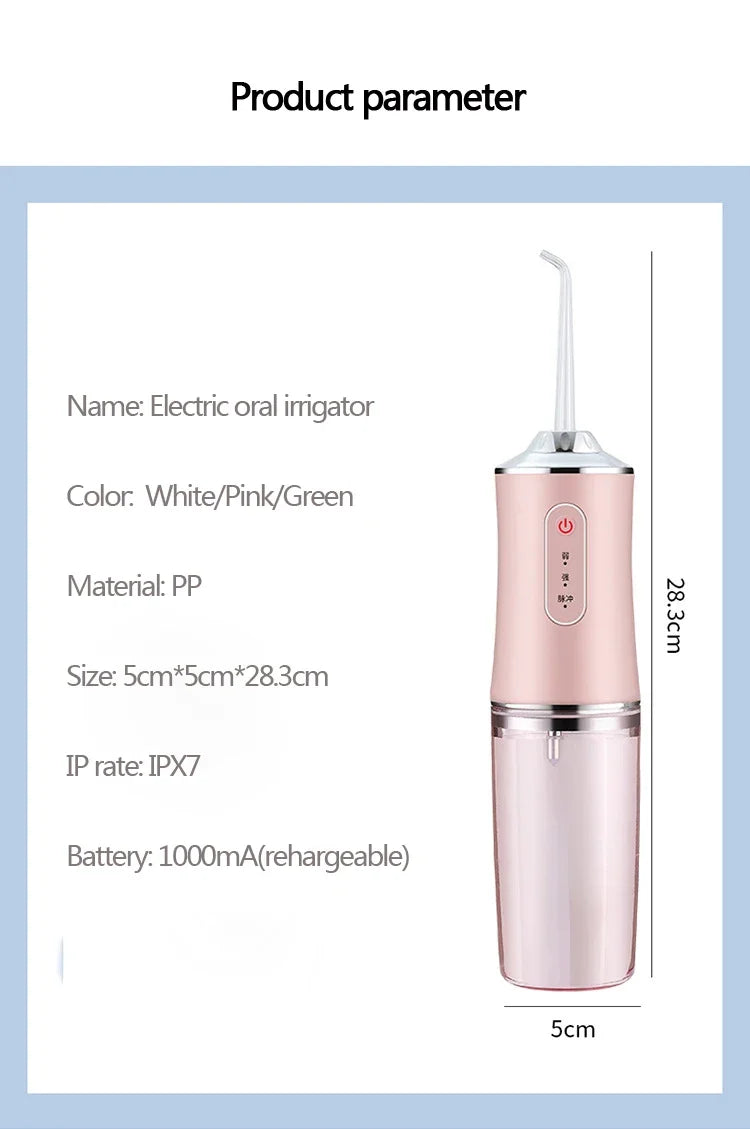 Tragbarer Wasserflossen – 3 Modi, 220 ml & IPX7 Wasserdicht