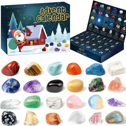 Edelstein Kinder-Adventskalender – 24 Kristalle & Lernset